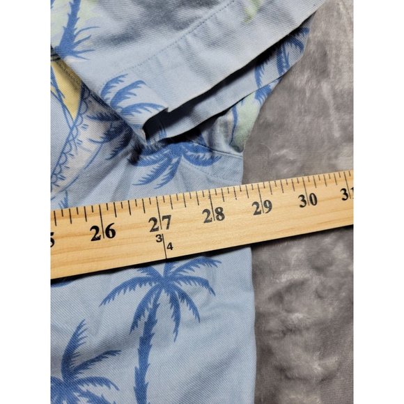 Polo Ralph Lauren Clayton Mens 2XL Blue Short Sleeve Hawaiian Button‎ Down Shirt - Picture 2 of 6